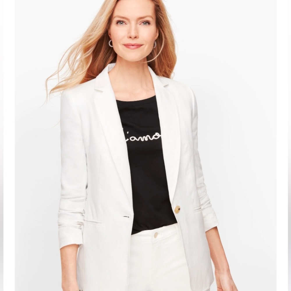 Talbots White Blazer Size 2P (NWOT)